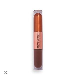 Revolution Double Lip Liquid Shadow in Luminous Bronze